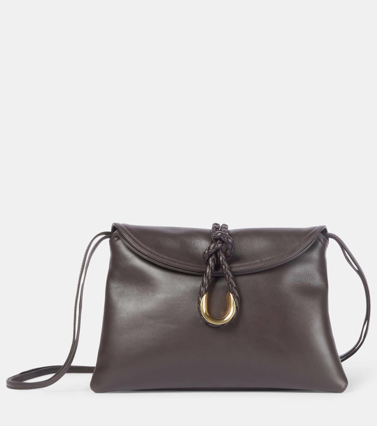 ショルダーバッグ・ポシェット BOTTEGA VENETA DARK BROWN SMALL LIBERTA CROSSBODY BAG Bottega Veneta Liberta Small leather crossbody bag Bottega