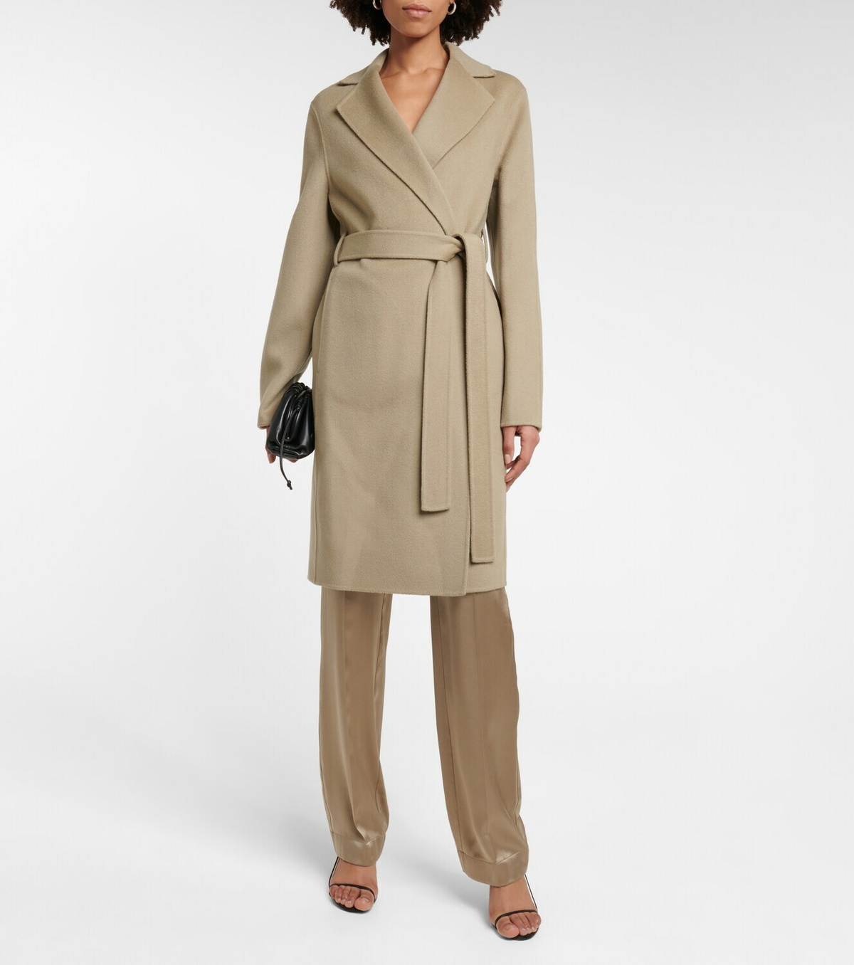 Joseph Cenda wool and cashmere wrap coat