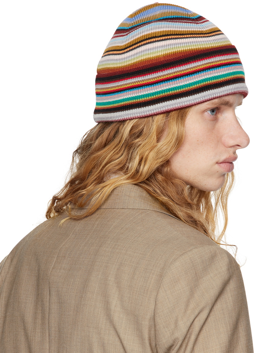 Paul Smith Multicolor Signature Stripe Beanie