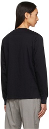 Ermenegildo Zegna Navy Solid Essential Long Sleeve T-Shirt