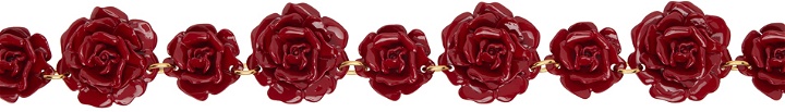 Photo: Blumarine Gold & Red Rose Resin Belt