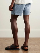 Onia - Slim-Fit Straight-Leg Linen and TENCEL™ Lyocell-Blend Drawstring Shorts - Blue