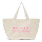 Sporty and Rich Off-White Be Nice Tote