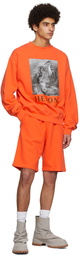 Heron Preston Orange Cotton Sweatshirt