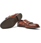 Brunello Cucinelli - Brogue-Detailed Leather Kiltie Loafers - Brown