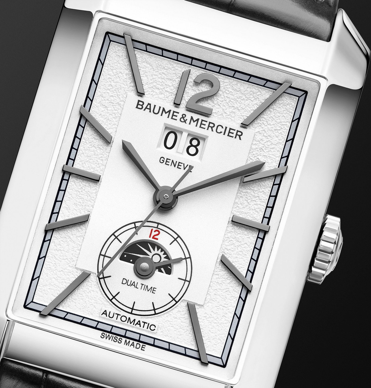 Baume & Mercier - Hampton Automatic Moon-Phase 31mm Stainless Steel and Alligator Watch, Ref. No. M0A10523 - White
