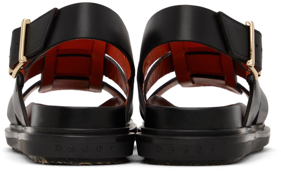 Marni Black Gladiator Fussbett Sandals Marni