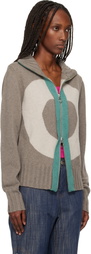 Edward Cuming Brown Vortex Window Sweater