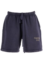 FEAR OF GOD ESSENTIALS high-waisted navy blue cotton sports shorts Blue