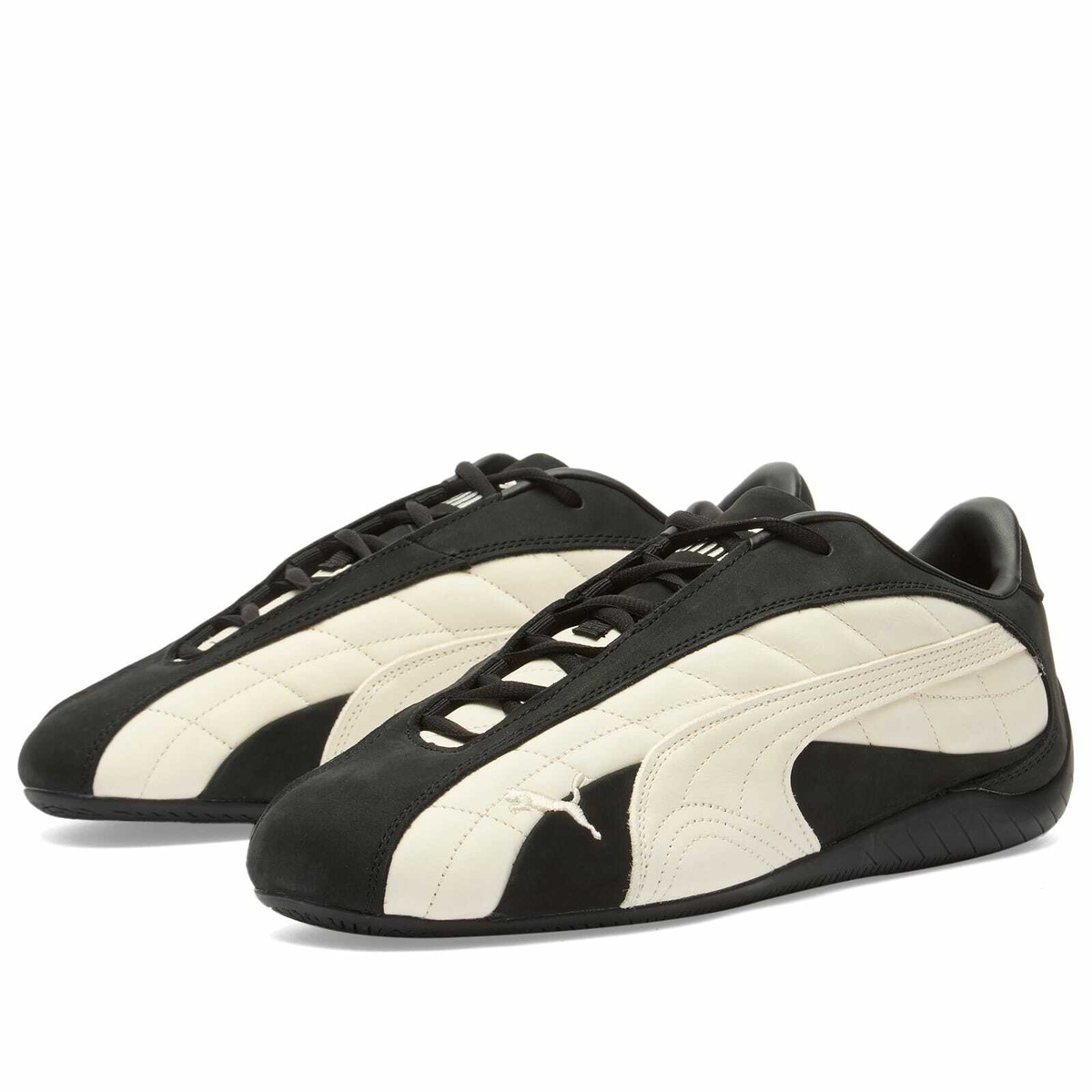 Puma Speedcat Plus Quilted Sneaker in Black/Frosted Ivory