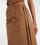 Nour Hammour Leather wrap skirt