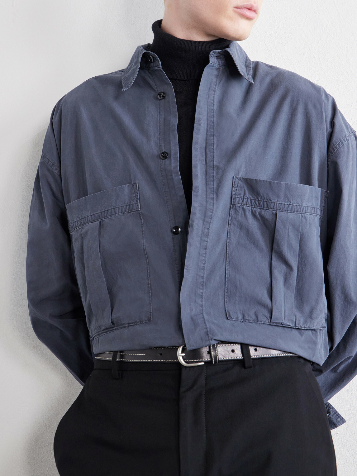 AGOLDE - Clark Organic Cotton Shirt - Gray