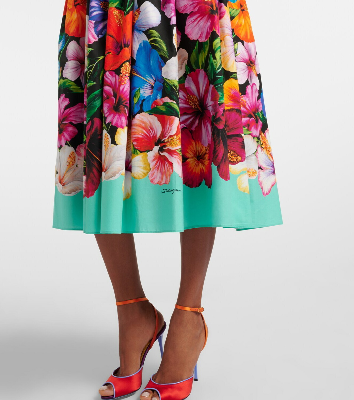 Dolce&Gabbana Floral cotton midi dress