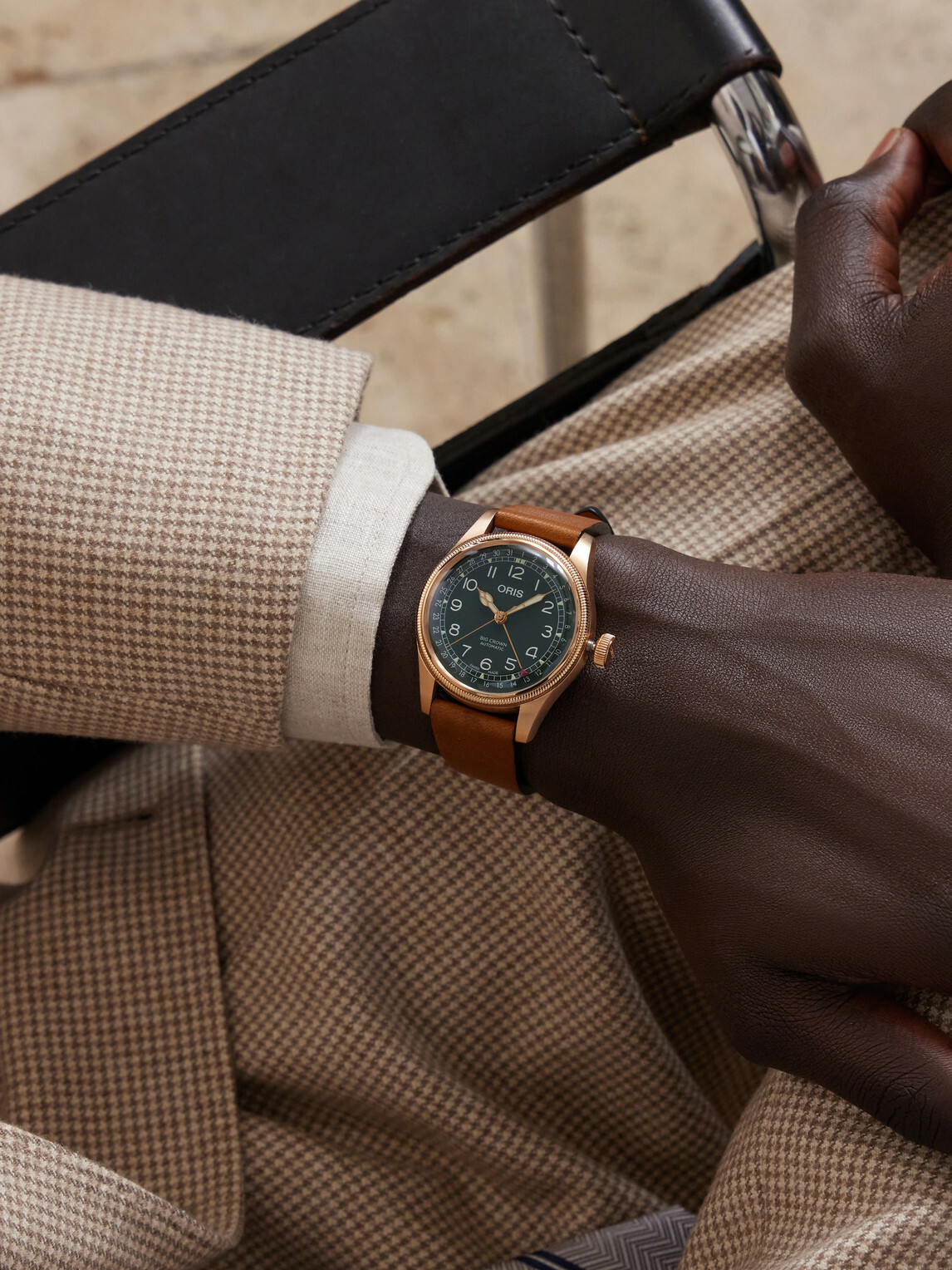 Oris - Big Crown Pointer Date Automatic 40mm Bronze and Leather Watch, Ref. No. 01 754 7741 3167-07 5 20 58BR