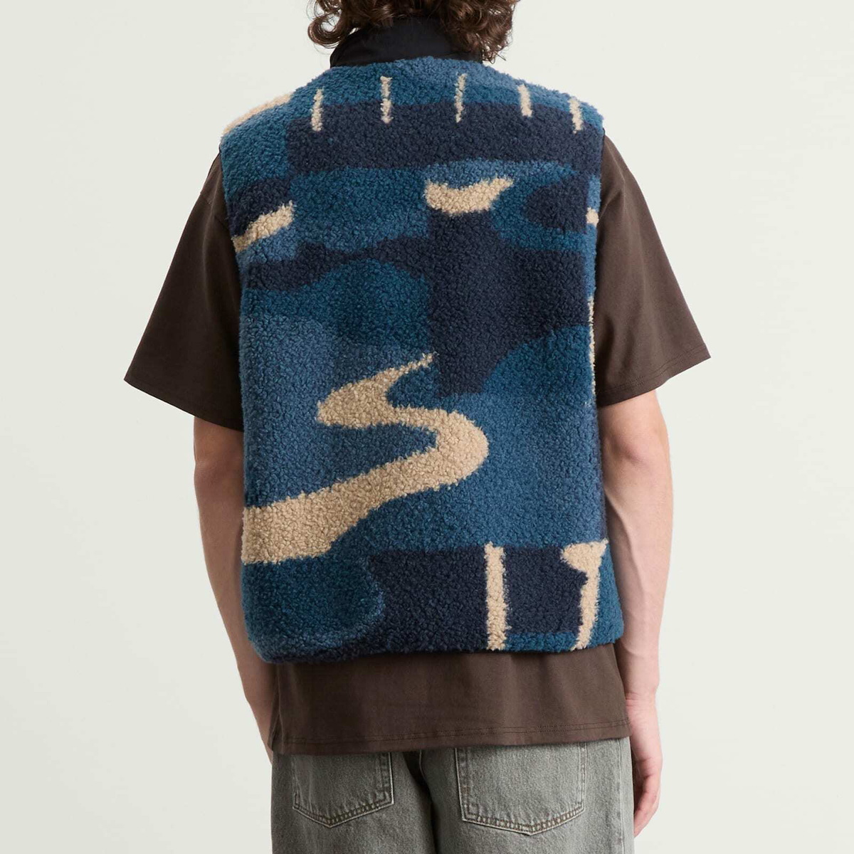 By Parra Men's Infinite Bird Reversible Vest in Navy Blue