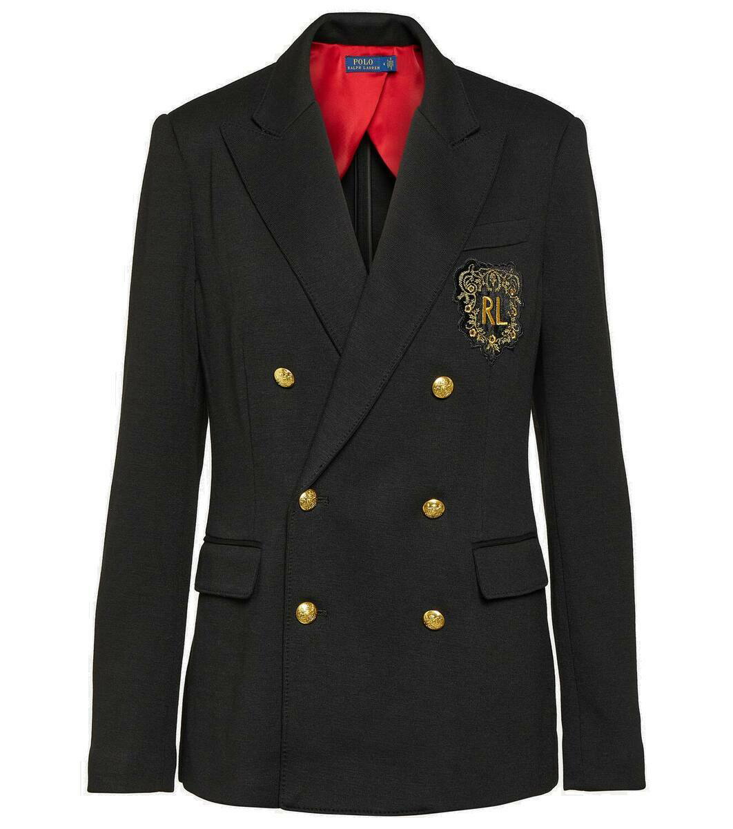 Polo Ralph Lauren double-breasted leather blazer - Black