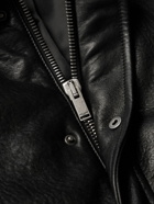 SAINT LAURENT - Leather Blouson Jacket - Black