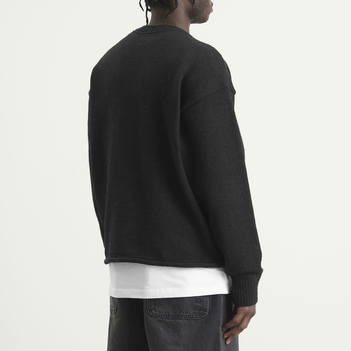 ANNIE HOOD Men's Knit Jumper in Black