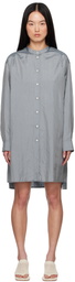 Jil Sander Blue Band Collar Minidress