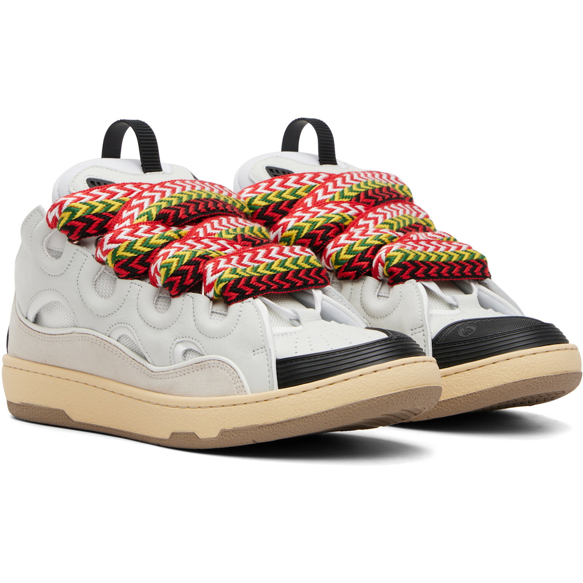 Lanvin White Curb Sneakers