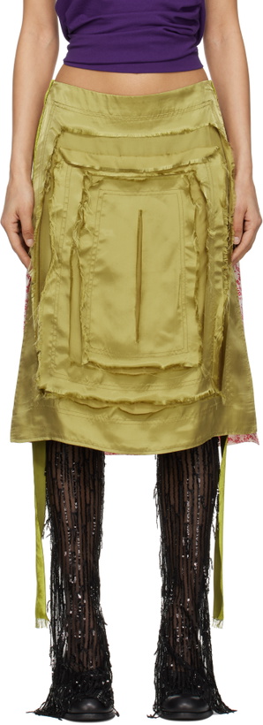 Photo: Edward Cuming Green & Red 'Scratch The Itch' Flappy Midi Skirt