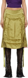 Edward Cuming Green & Red 'Scratch The Itch' Flappy Midi Skirt