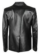 VERSACE - Single-breasted Leather Jacket