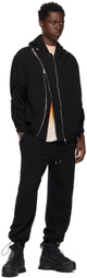 VEIN Black Elasticized Sweatpants