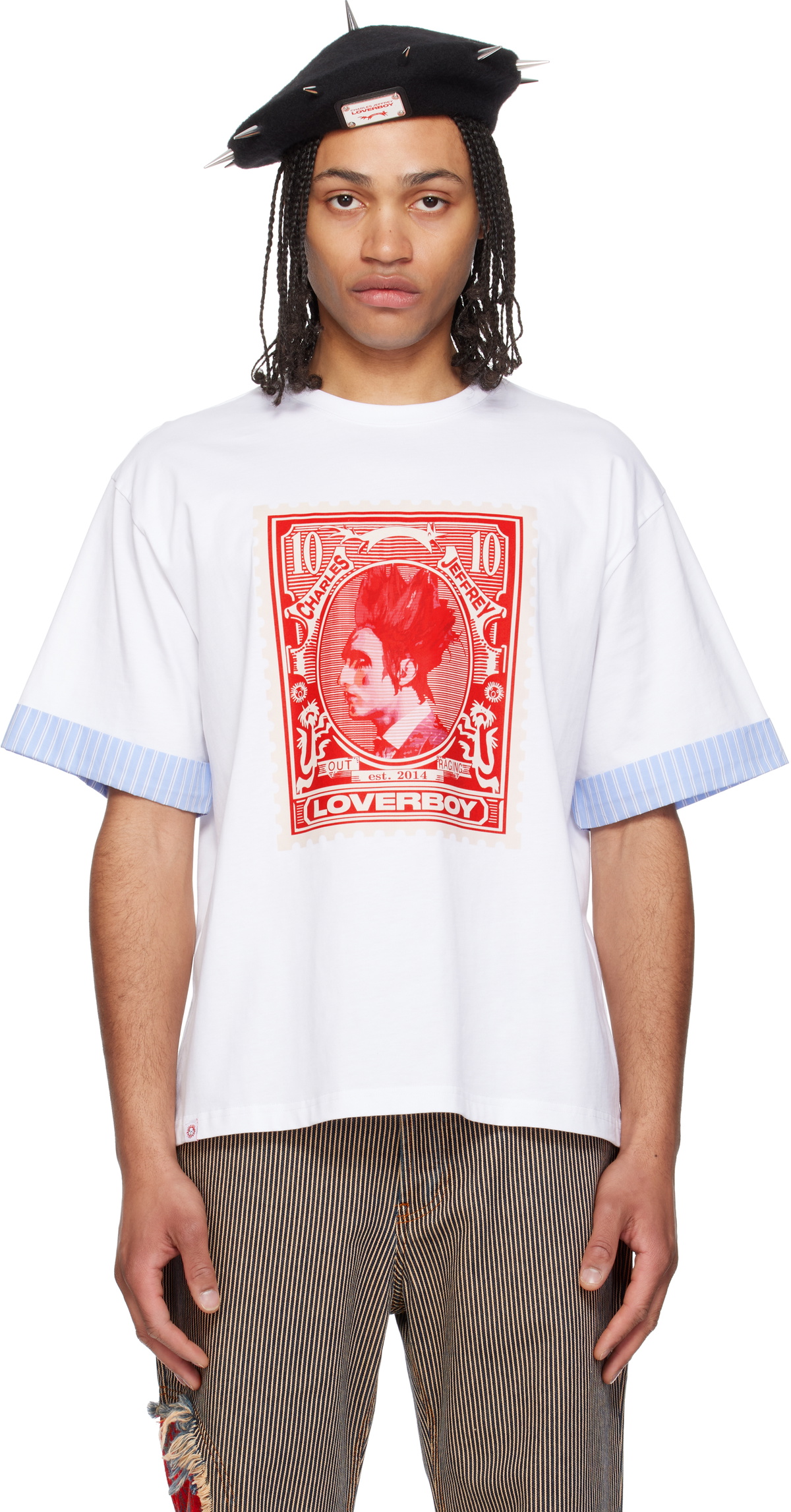 ★Charles Jeffrey LOVERBOY★ ホワイト Topsy Turvy Tシャツ white-topsy-turvy-t-shirt.jpg