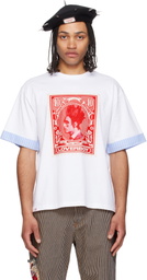 Charles Jeffrey LOVERBOY White Turn Up T-shirt