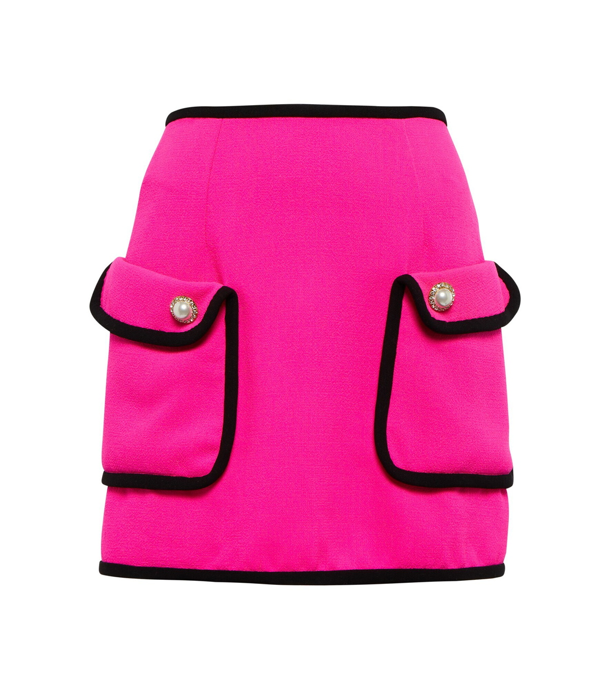 Rodarte - Embellished high-rise wool miniskirt