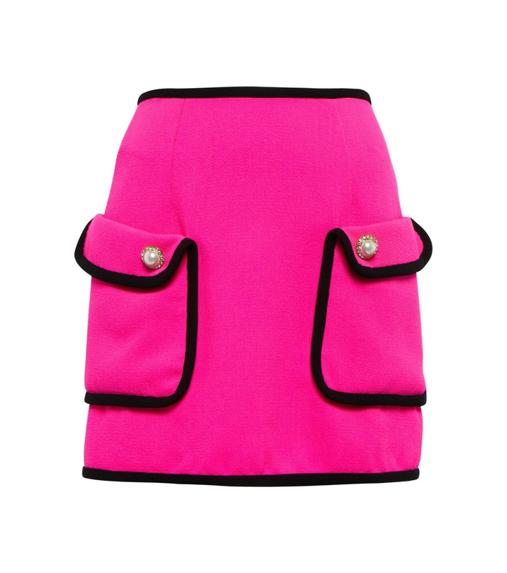 Photo: Rodarte - Embellished high-rise wool miniskirt