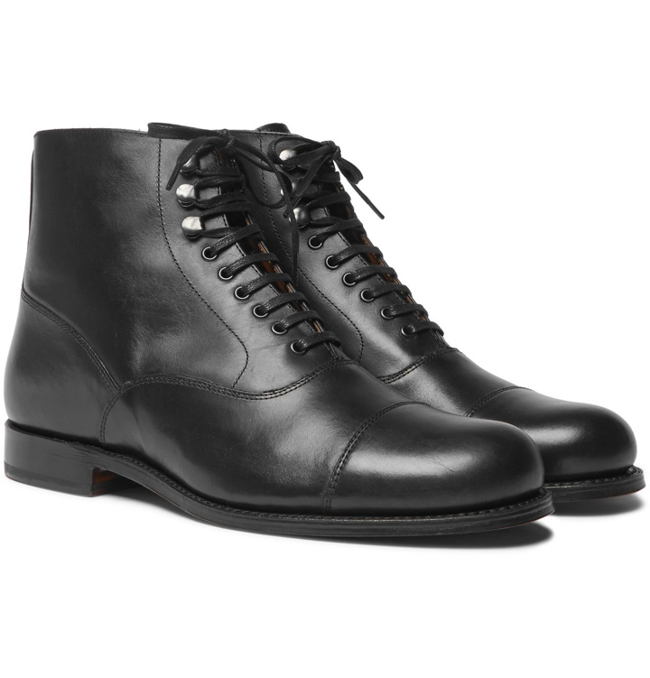 Photo: Grenson - Leander Cap-Toe Leather Boots - Black