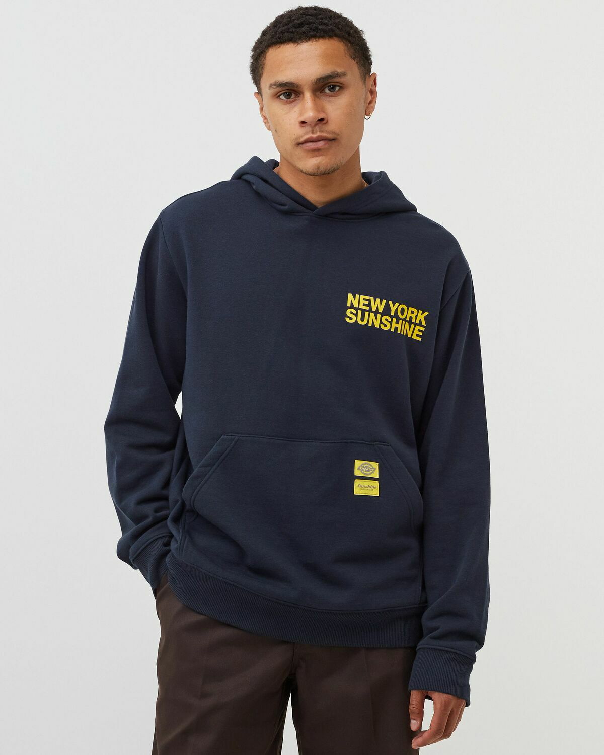 Dickies Dickies X Nys Double Logo Hoodie Blue Mens Hoodies Dickies Construct