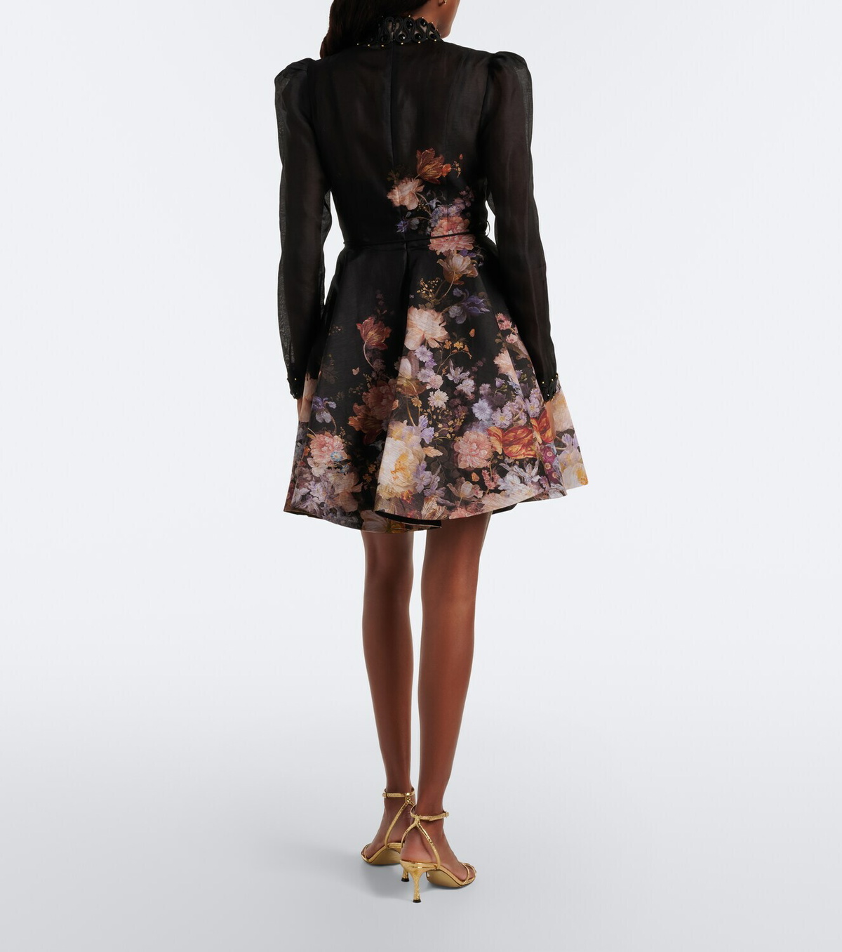 Zimmermann Valiant floral linen and silk minidress