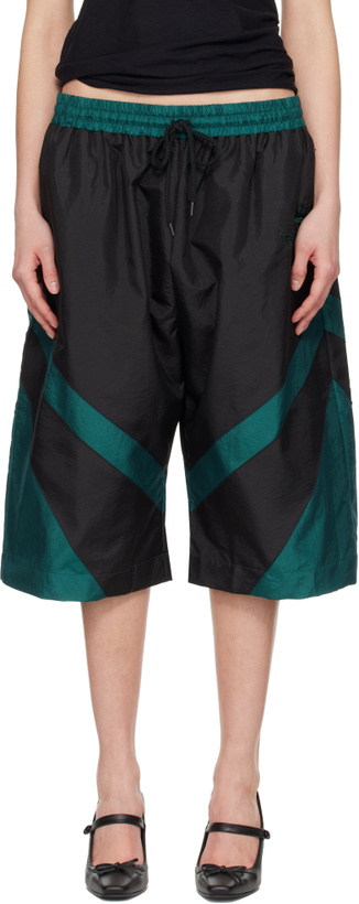 Photo: VAQUERA Green & Black Windbreaker Shorts