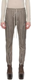 Rick Owens Gray Bauhaus Leather Cargo Pants