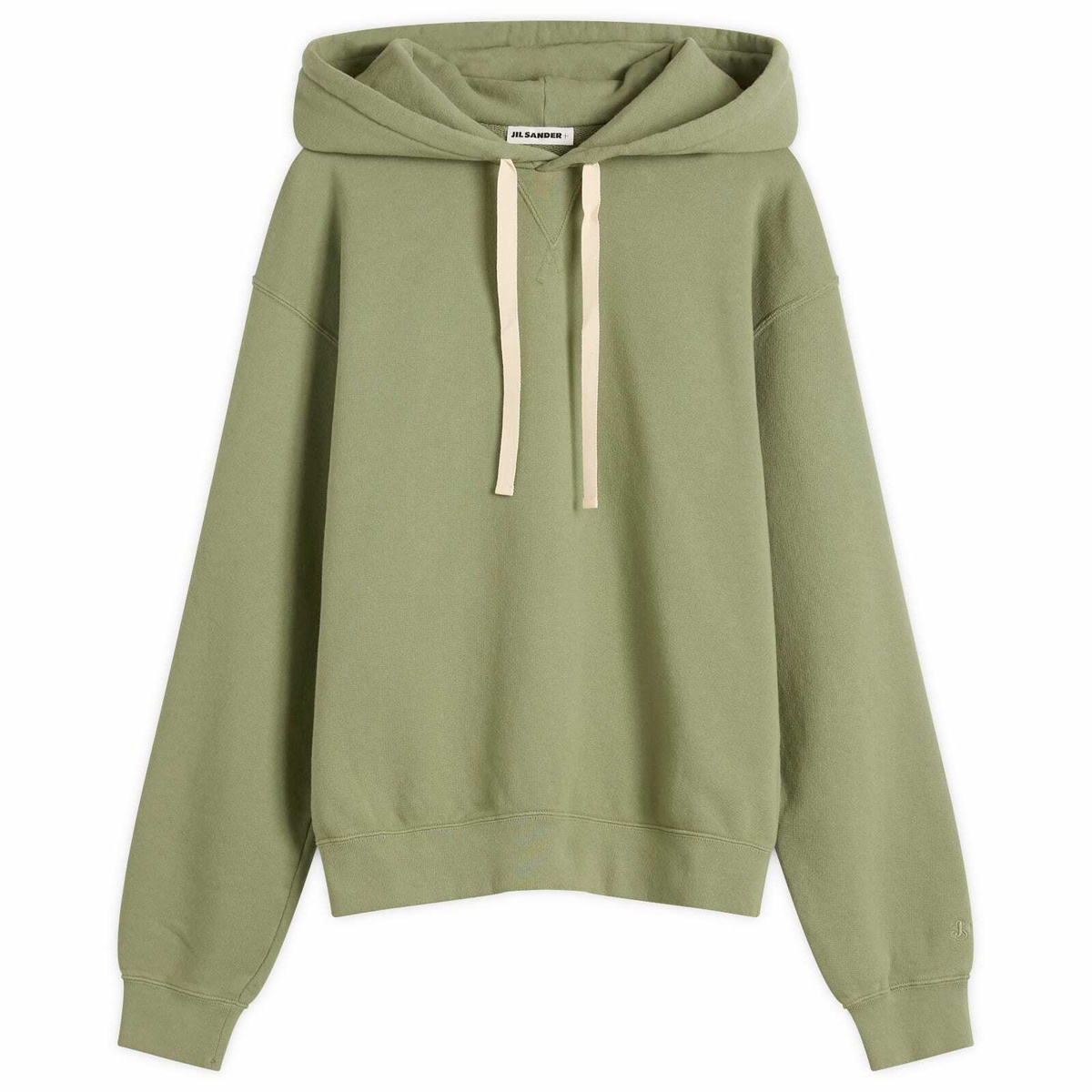 Jil Sander+ Men's Logo Hoodie in Slate Green
