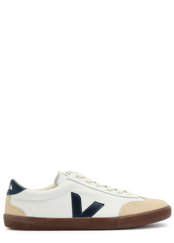 Photo: Veja Volley Panelled Leather Sneakers White