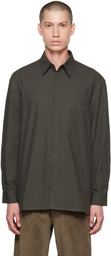 AMOMENTO Brown Pocket Shirt