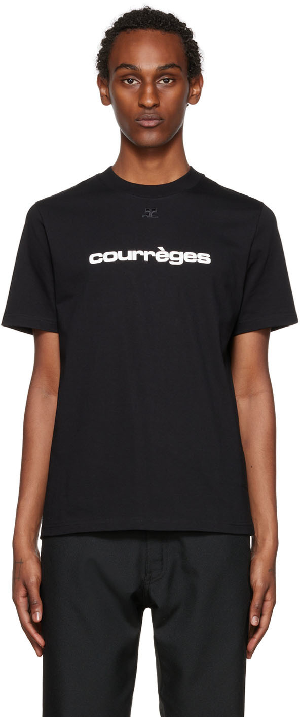 Courrèges Black Printed T-Shirt Courreges