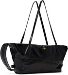 Balmain Black Small Track Zips Calfskin Bag