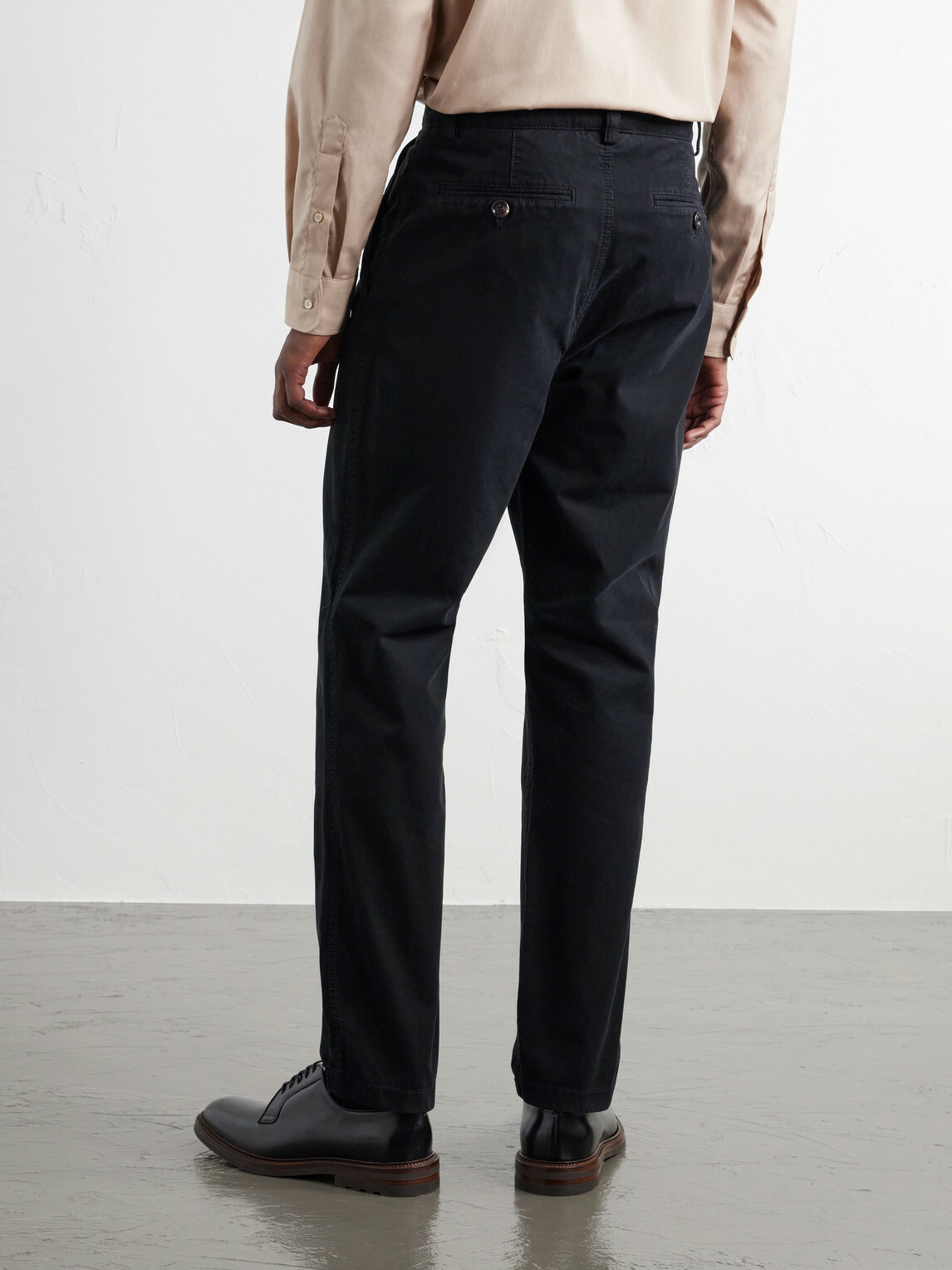 Brunello Cucinelli - Straight-Leg Cotton-Twill Trousers - Black