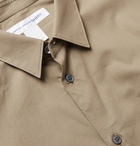 Comme des Garçons SHIRT - Slim-Fit Zip-Embellished Cotton-Poplin Shirt - Brown