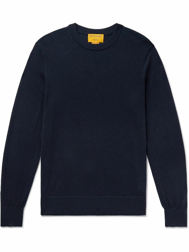 Photo: Guest In Residence - Airy True Slim-Fit Cashmere Sweater - Blue