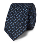 Fendi - 5.5cm Silk-Jacquard Tie - Blue