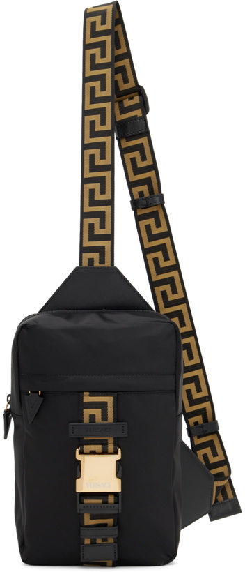 Photo: Versace Black Greca Single Strap Backpack