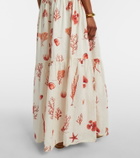Agua by Agua Bendita Lima printed linen maxi dress