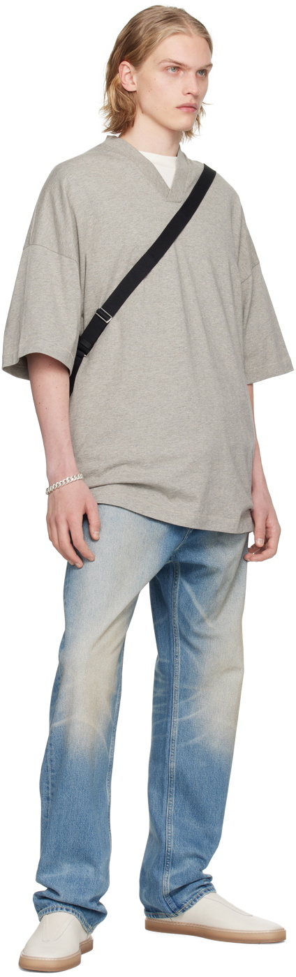 Fear of God ESSENTIALS Gray V-Neck T-Shirt Fear Of God