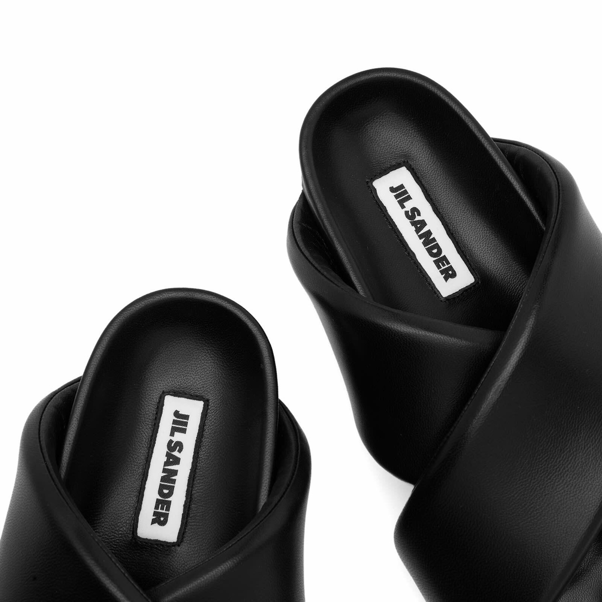 Jil Sander Men's Leather Sandal in Black